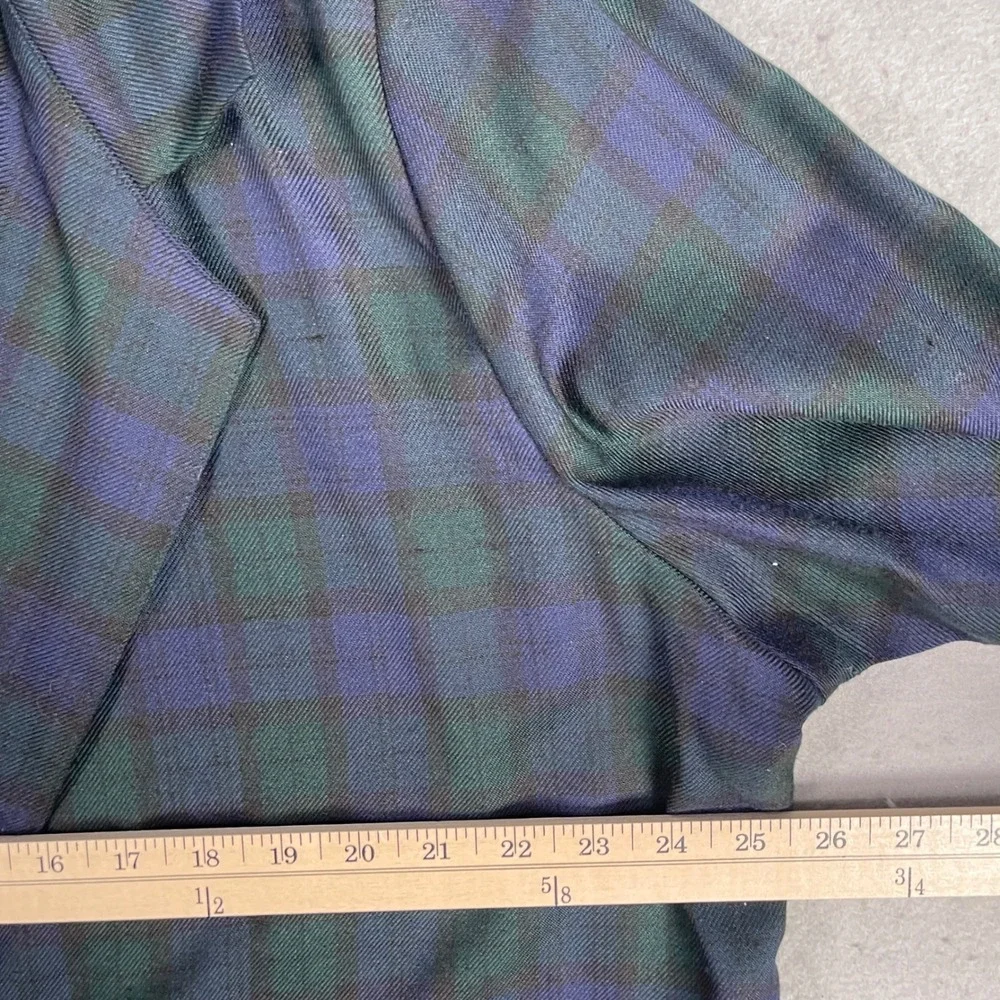 Alice Stuart Plaid Blazer‎ Career Office Button Front Jacket 22W
